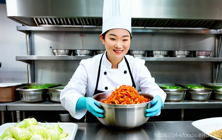 한식조리기능사 자격증의 필요성 - **A Certified Korean Chef in Lisbon:** A male chef, in his late 30s, with a confident and proud expr...