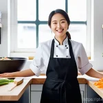 Home 9 한식조리기능사 실기 연습실 대여 정보 - **Prompt 1: Korean Cooking in Lisbon Studio**
"A young adult Portuguese woman, around 25-30 year...
