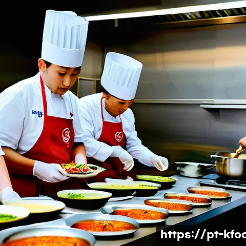 한식조리기능사와 다른 조리 자격증 비교 - A professional culinary classroom in Portugal, with adult students attentively learning Korean cooki...