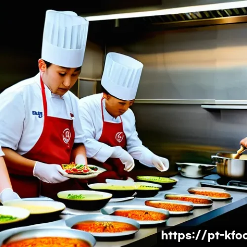 한식조리기능사와 다른 조리 자격증 비교 - A professional culinary classroom in Portugal, with adult students attentively learning Korean cooki...